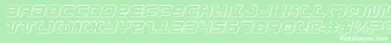 Exedore3Di-fontti – valkoiset fontit vihreällä taustalla