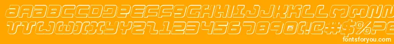 フォントExedore3Di – オレンジの背景に白い文字