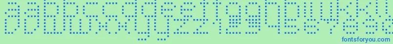 SuperpoiR-Schriftart – Blaue Schriften auf grünem Hintergrund