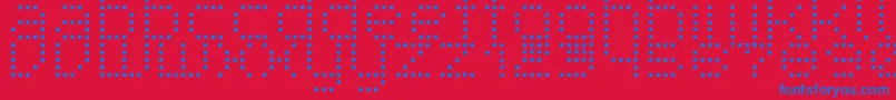 fuente SuperpoiR – Fuentes Azules Sobre Fondo Rojo