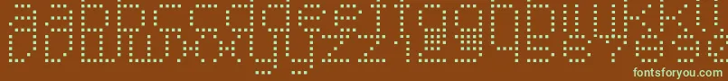 Шрифт SuperpoiR – зелёные шрифты на коричневом фоне