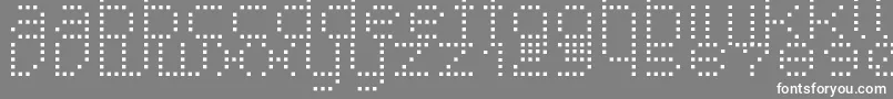 フォントSuperpoiR – 灰色の背景に白い文字