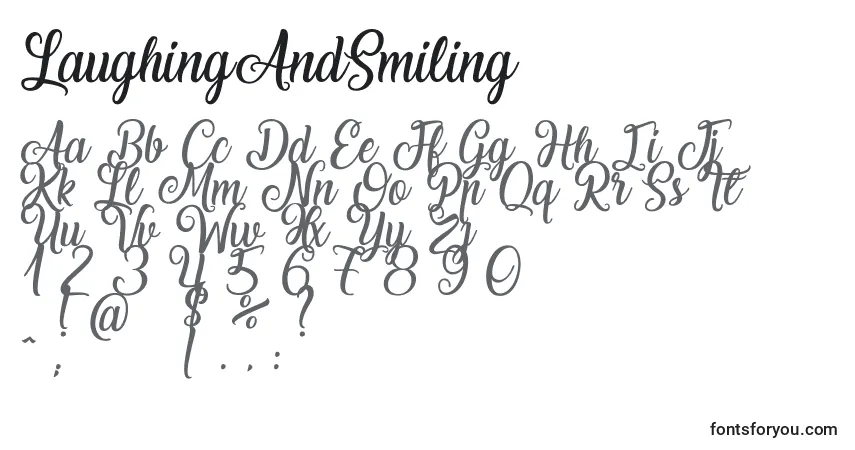 Шрифт LaughingAndSmiling – алфавит, цифры, специальные символы