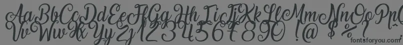 LaughingAndSmiling Font – Black Fonts on Gray Background