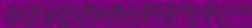 LaughingAndSmiling Font – Black Fonts on Purple Background