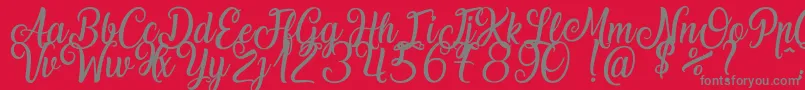 LaughingAndSmiling Font – Gray Fonts on Red Background