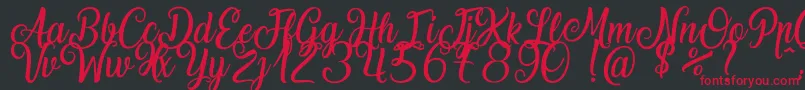 LaughingAndSmiling Font – Red Fonts on Black Background