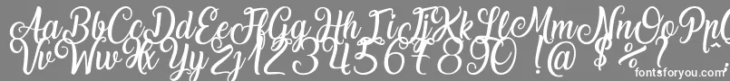 LaughingAndSmiling Font – White Fonts on Gray Background