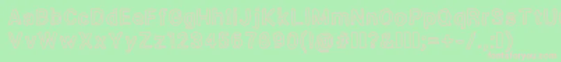 OutsideInsideOutline Font – Pink Fonts on Green Background