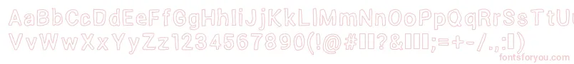 OutsideInsideOutline Font – Pink Fonts on White Background