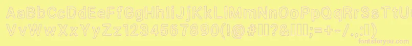 OutsideInsideOutline Font – Pink Fonts on Yellow Background