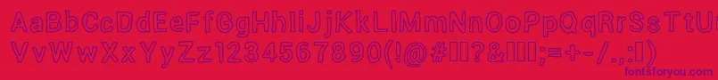 Шрифт OutsideInsideOutline – фиолетовые шрифты на красном фоне