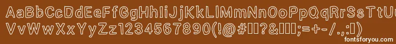 OutsideInsideOutline Font – White Fonts on Brown Background