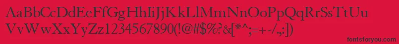 TiascosskRegular Font – Black Fonts on Red Background