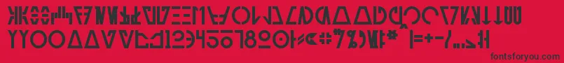 AurebeshCantinaBold Font – Black Fonts on Red Background