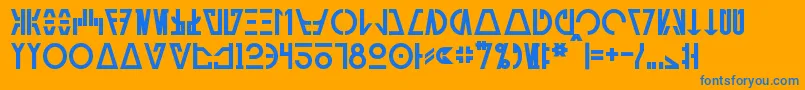 AurebeshCantinaBold Font – Blue Fonts on Orange Background