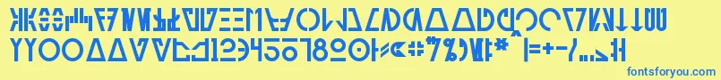 Подробнее о шрифте AurebeshCantinaBold Шрифт AurebeshCantinaBold – синие шрифты на жёлтом фоне