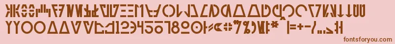 Шрифт AurebeshCantinaBold – коричневые шрифты на розовом фоне