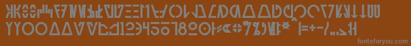 AurebeshCantinaBold Font – Gray Fonts on Brown Background