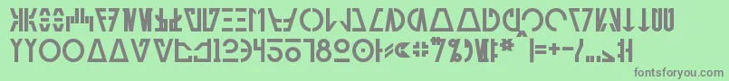AurebeshCantinaBold Font – Gray Fonts on Green Background