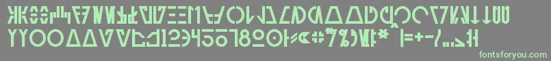 Więcej informacji o czcionce AurebeshCantinaBold Czcionka AurebeshCantinaBold – zielone czcionki na szarym tle