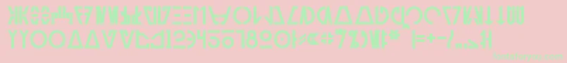 AurebeshCantinaBold Font – Green Fonts on Pink Background
