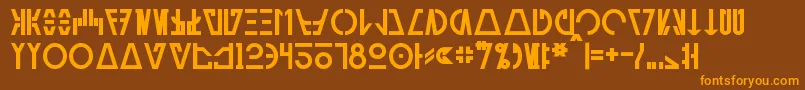 Más sobre la fuente AurebeshCantinaBold fuente AurebeshCantinaBold – Fuentes Naranjas Sobre Fondo Marrón