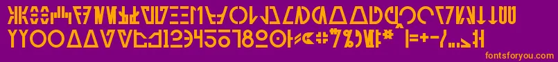 AurebeshCantinaBold Font – Orange Fonts on Purple Background