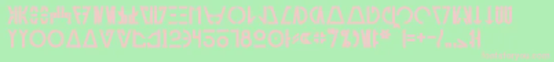 AurebeshCantinaBold Font – Pink Fonts on Green Background