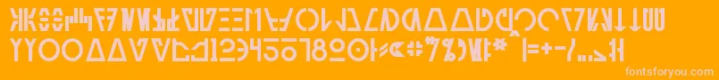 Шрифт AurebeshCantinaBold – розовые шрифты на оранжевом фоне