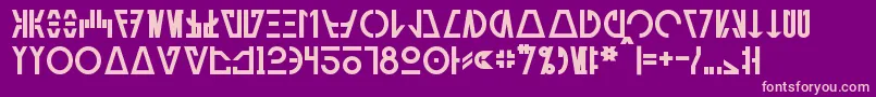 AurebeshCantinaBold Font – Pink Fonts on Purple Background
