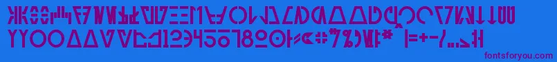 AurebeshCantinaBold Font – Purple Fonts on Blue Background