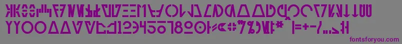 AurebeshCantinaBold Font – Purple Fonts on Gray Background
