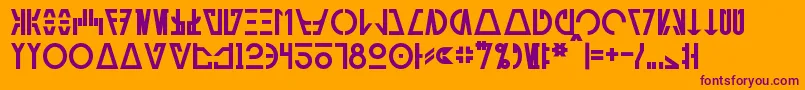 AurebeshCantinaBold Font – Purple Fonts on Orange Background