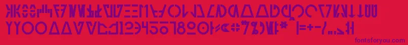 AurebeshCantinaBold Font – Purple Fonts on Red Background