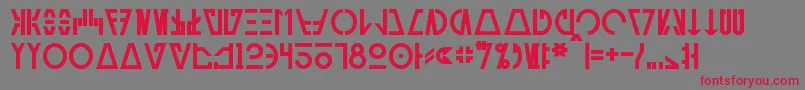 AurebeshCantinaBold Font – Red Fonts on Gray Background