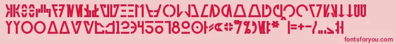 AurebeshCantinaBold Font – Red Fonts on Pink Background