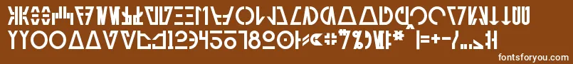 フォントAurebeshCantinaBold – 茶色の背景に白い文字