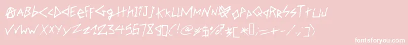 Overobsessedgirlfriend Font – White Fonts on Pink Background