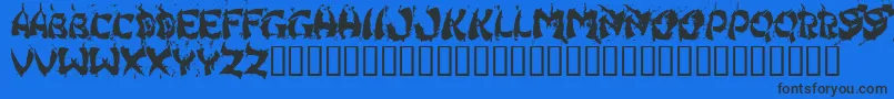 Hongkff Font – Black Fonts on Blue Background