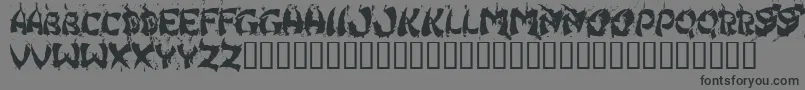 フォントHongkff – 黒い文字の灰色の背景