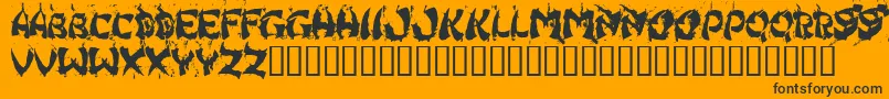 Hongkff Font – Black Fonts on Orange Background