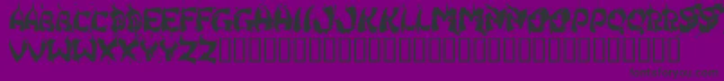 Hongkff Font – Black Fonts on Purple Background