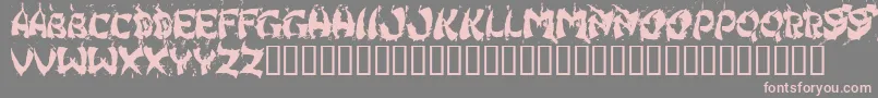 Hongkff Font – Pink Fonts on Gray Background