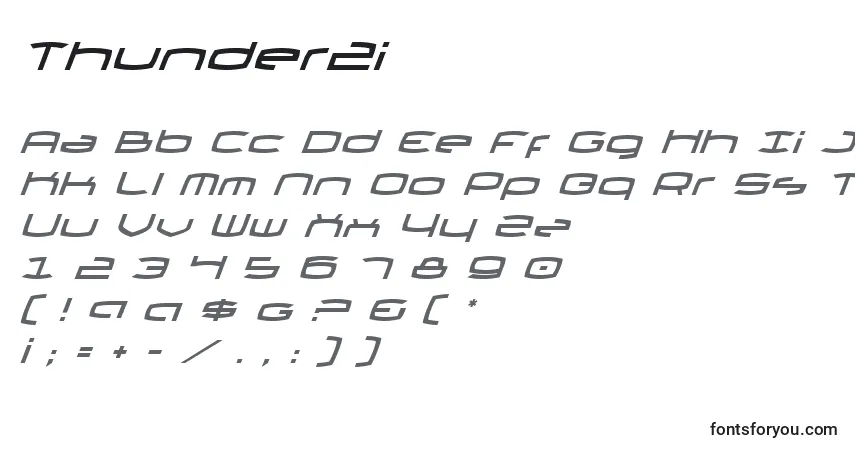 Thunder2i-fontti – aakkoset, numerot, erikoismerkit