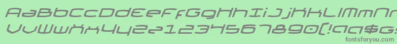 フォントThunder2i – 緑の背景に灰色の文字