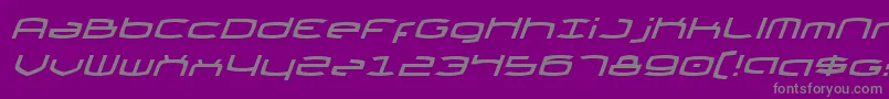 フォントThunder2i – 紫の背景に灰色の文字