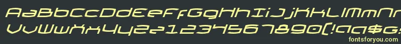 フォントThunder2i – 黒い背景に黄色の文字