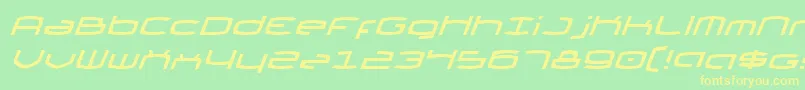 Thunder2i Font – Yellow Fonts on Green Background