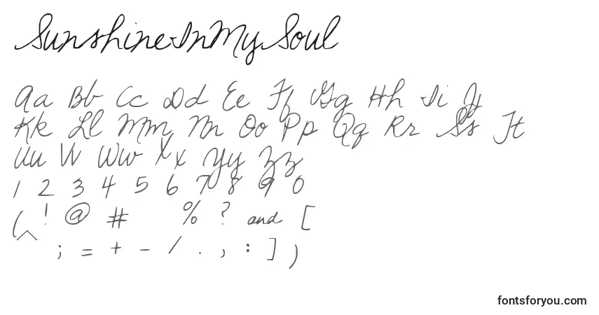 SunshineInMySoul Font – alphabet, numbers, special characters